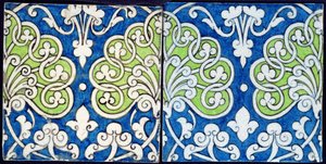 Piastrelle con design in stile persiano da William de Morgan